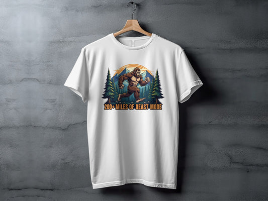 200 Plus Miles Of Beast Mode Running Sasquatch T-Shirt - XS - Sloth & Duck