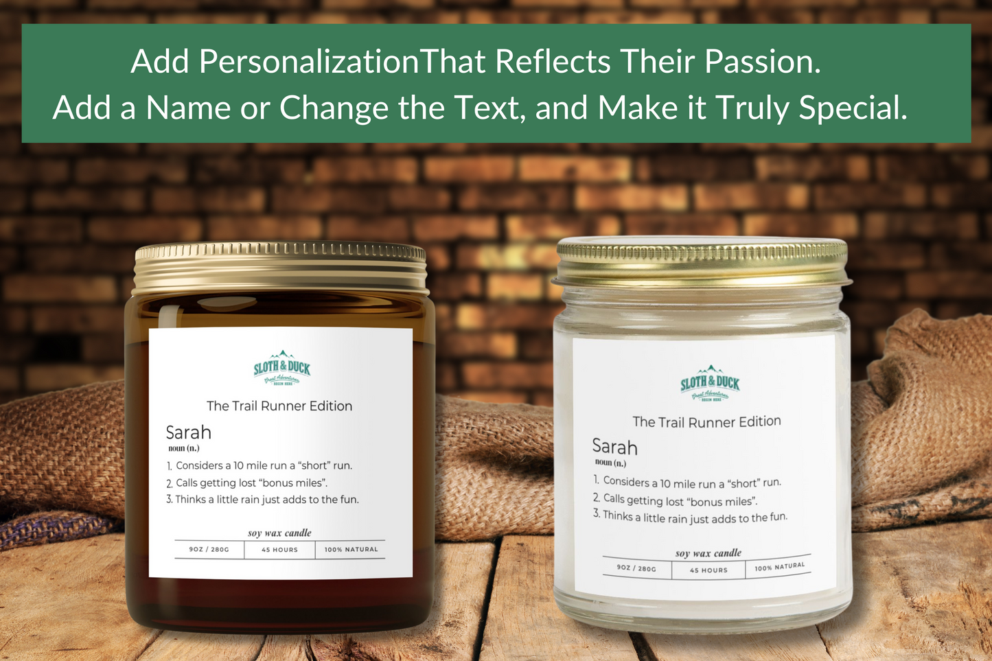 "The Trail Runner Edition" Personalized Scented Candle