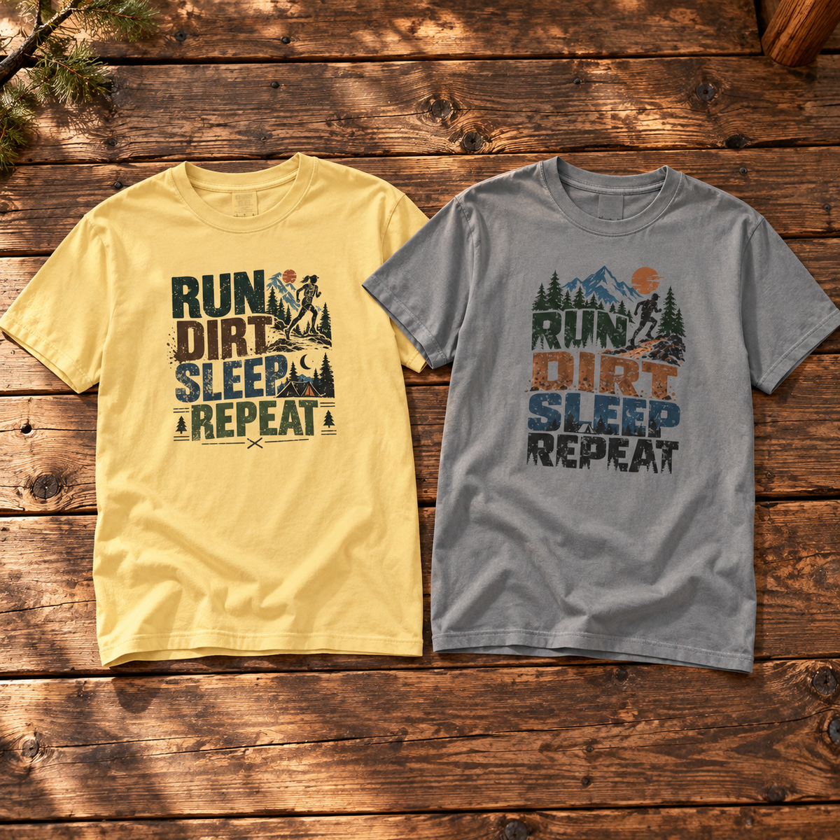 Run Dirt Sleep Repeat Men's and Women's T-Shirt