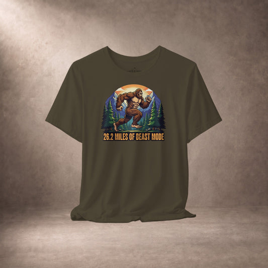 26.2 Miles Of Beast Mode Bigfoot Marathon Runner T-Shirt -XS - Sloth & Duck