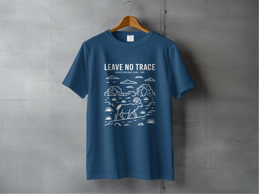 Leave No Trace Nature Design Blue T-Shirt product type
