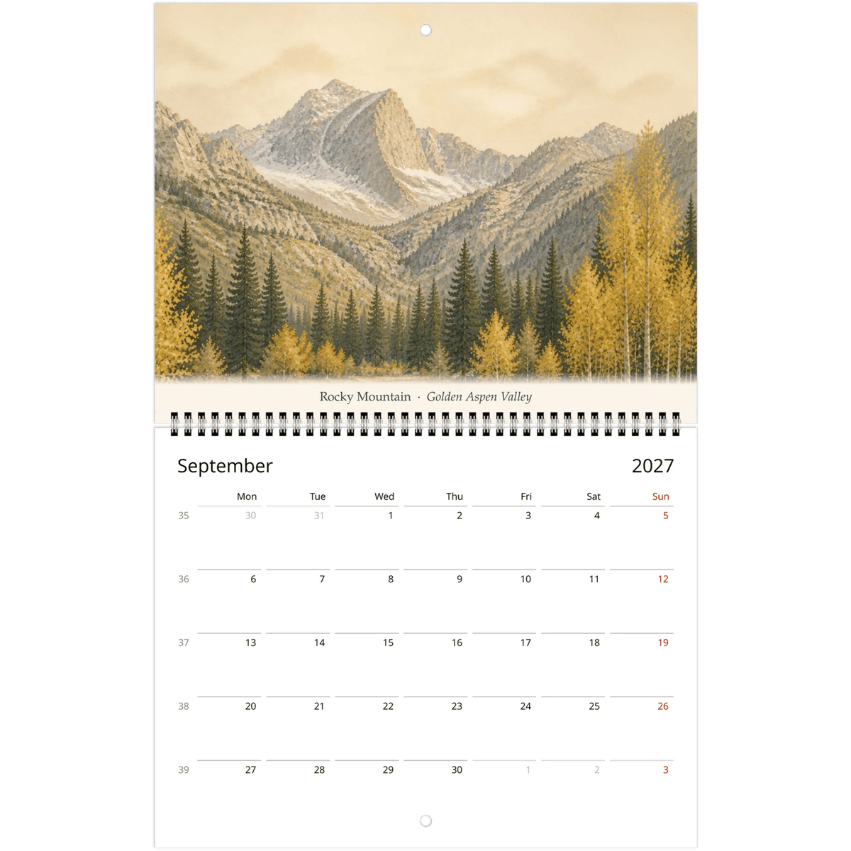 A Year in the Parks 2027 National Parks Wall Calendar - Sloth & Duck