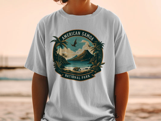"American Samoa National Park" T-Shirt - Ivory - Sloth & Duck