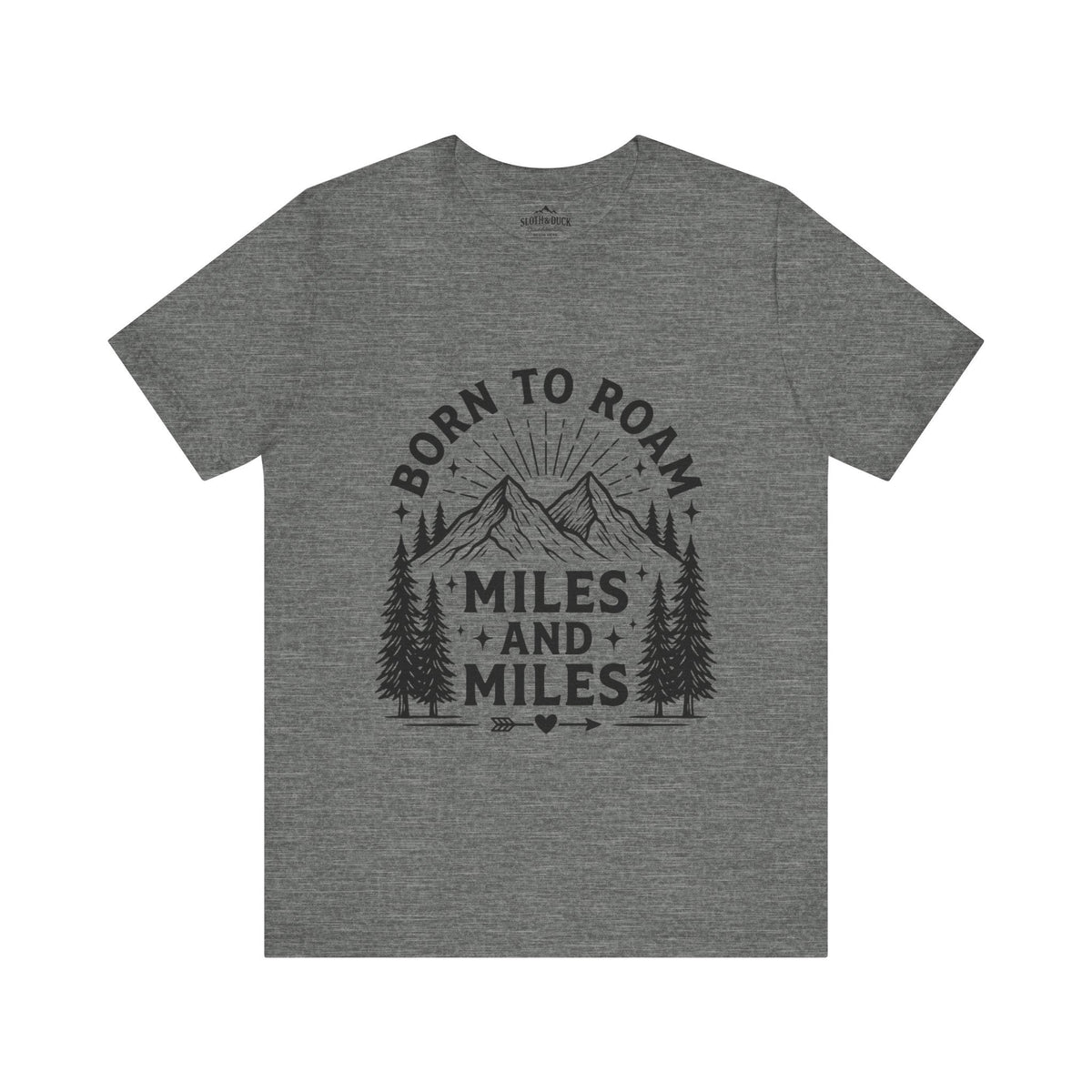 Born to Roam Mountain Trails Adventure T-Shirt - M - Sloth & Duck