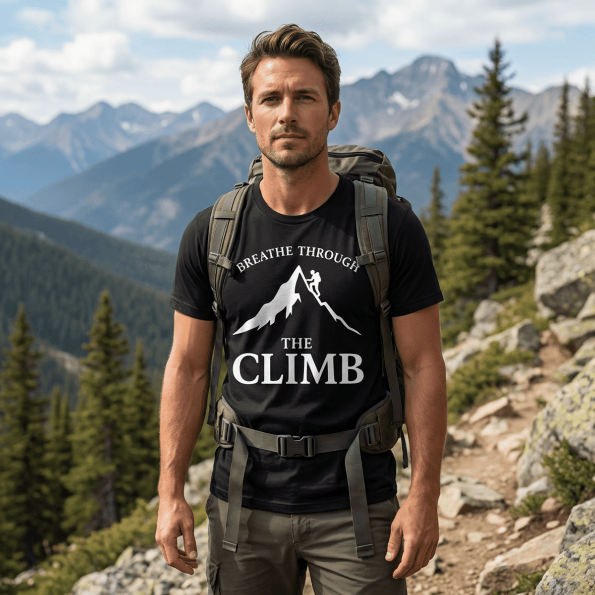 Breathe Through The Climb Hiking T-Shirt - S - Sloth & Duck