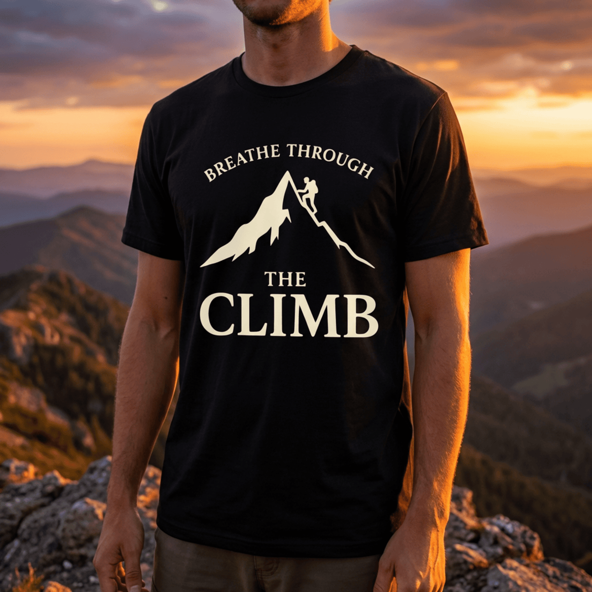 Breathe Through The Climb Hiking T-Shirt - S - Sloth & Duck
