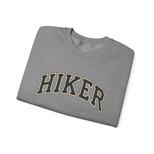 classic hiker text crewneck sweatshirt light grey