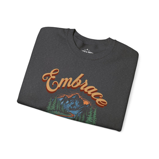 Embrace the Adventure Sweatshirt - Dark Heather - Sloth & Duck