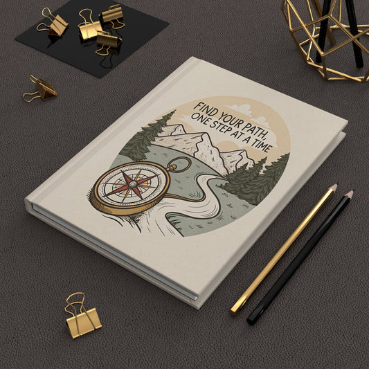"Find Your Path One Step At A Time" Camping and Hiking Journal - Journal - Sloth & Duck