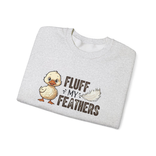 "Fluff My Feathers" Duck Sweatshirt - Ash - Sloth & Duck
