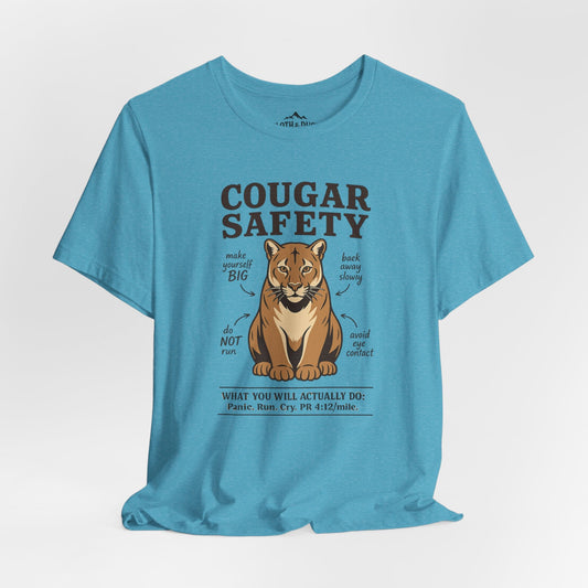 Funny Cougar Safety T-Shirt - S - Sloth & Duck