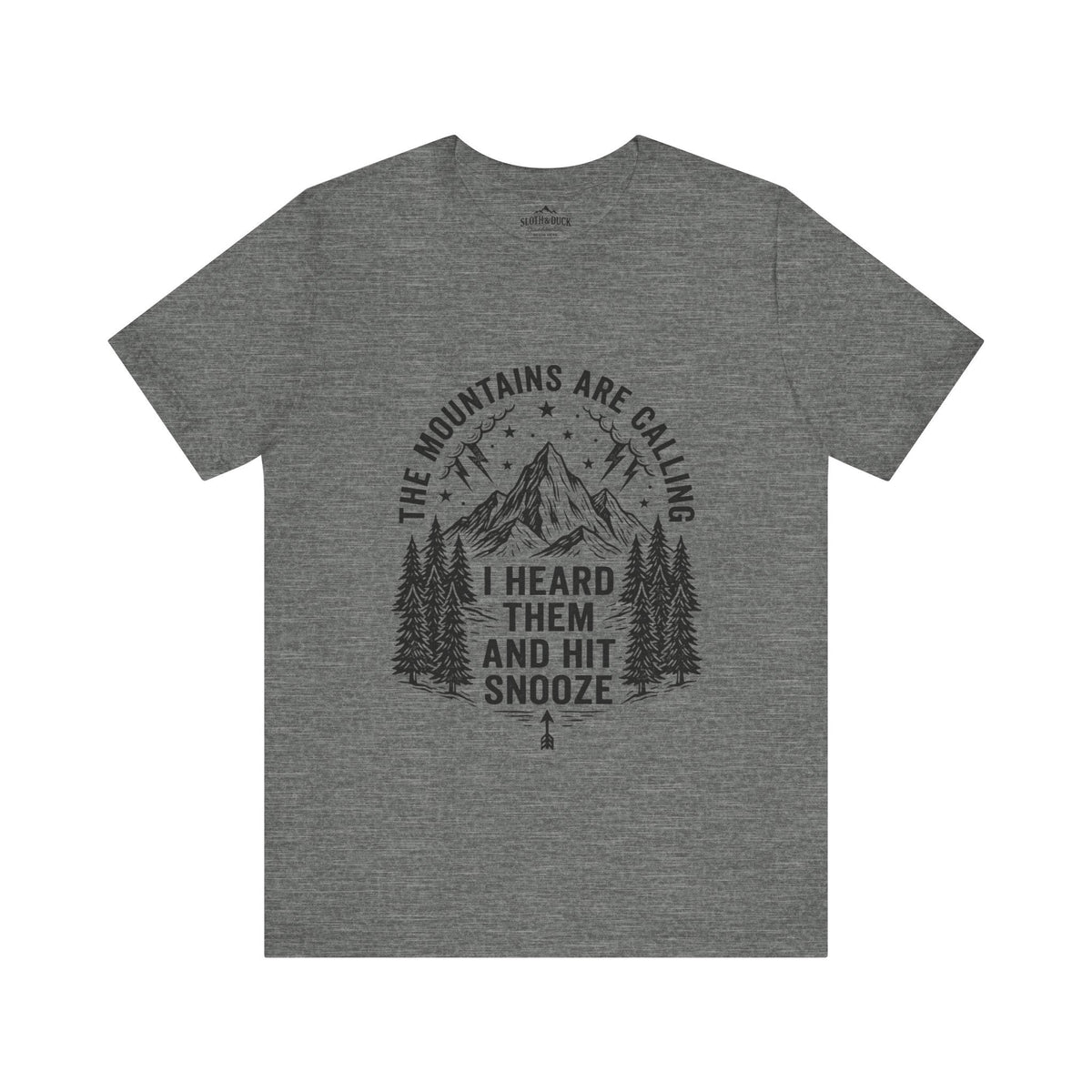 Ironic Mountain Snooze Call T-Shirt - M - Sloth & Duck