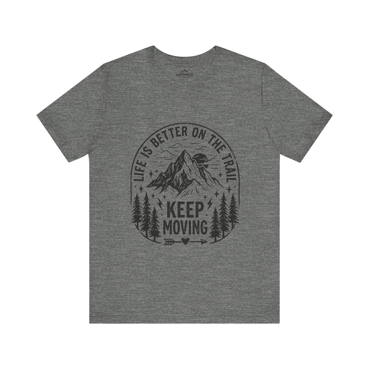 Life Is Better On The Trail Mountain T-Shirt - M - Sloth & Duck