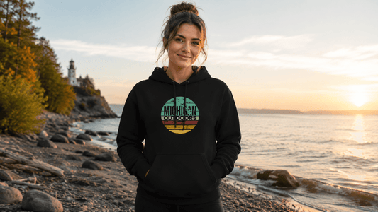 Michigan Outdoor Hoodie | Great Lakes Trail Runner Sweatshirt - S - Sloth & Duck