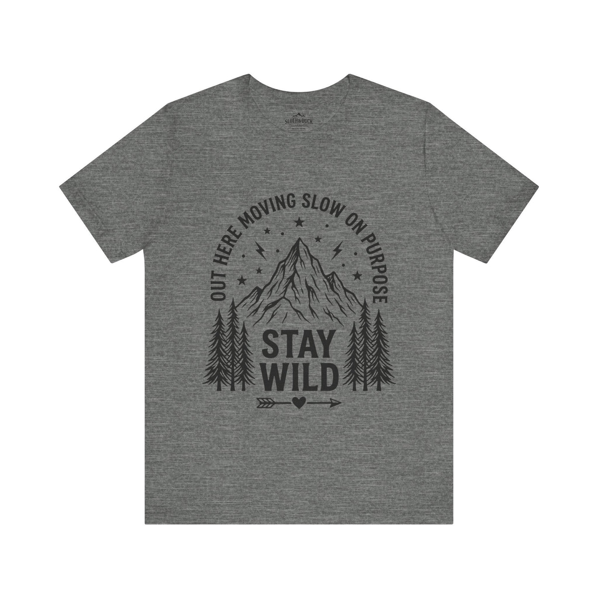 Moving Slow, Stay Wild Mountain T-Shirt - M - Sloth & Duck