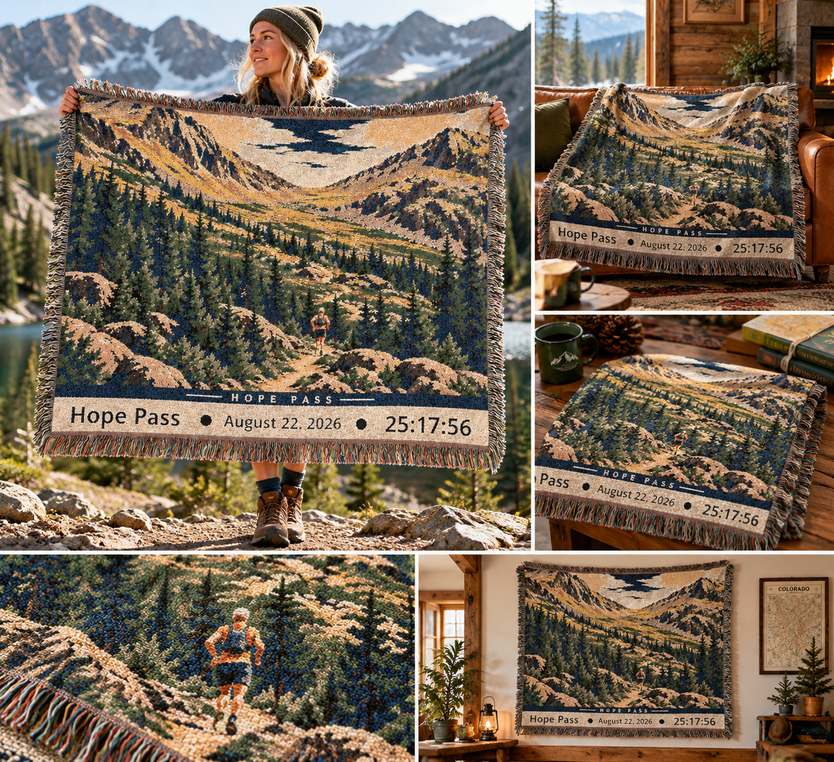 Personalized 100 Mile Finisher Blanket Leadville, CO -Artwork - Sloth & Duck