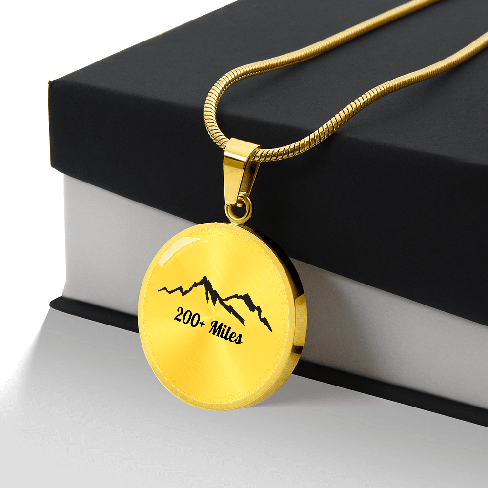 Personalized 200 Miles Pendant - Luxury Necklace (Gold) - Sloth & Duck