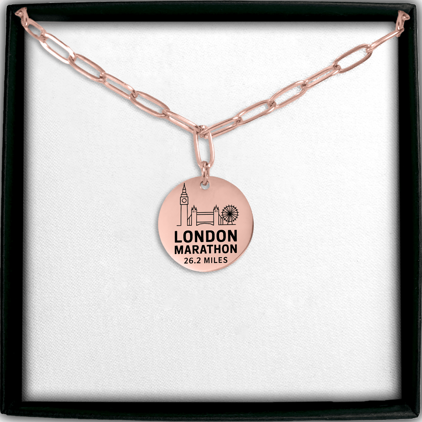 Personalized London Marathon Skyline Necklace 26.2 Miles - Without back engraving - Sloth & Duck