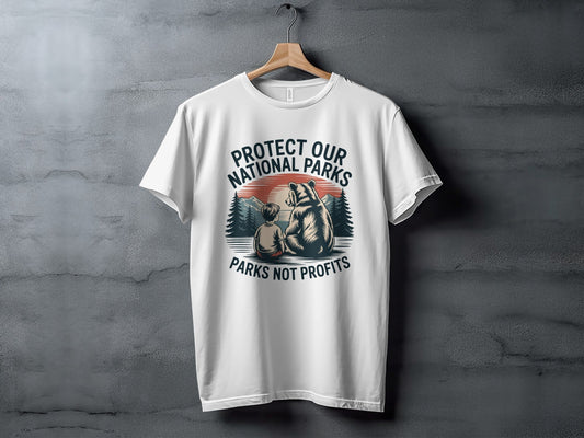 Protect Our National Parks T-Shirt, Parks Not Profits - Adult - Sloth & Duck