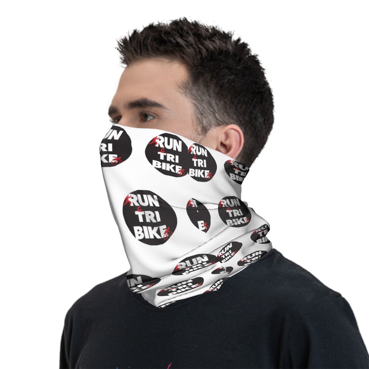Run Tri Bike Multifunction Neck Gaiter - 10"x20" - Sloth & Duck