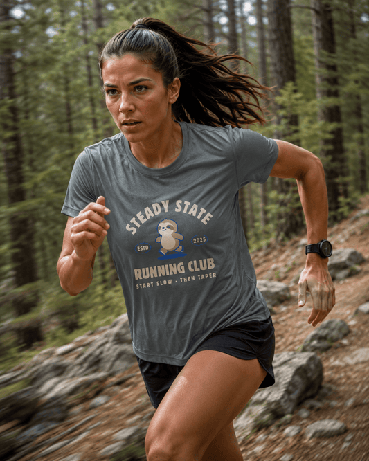 Steady State Running Club Performance T-Shirt - Black - Sloth & Duck