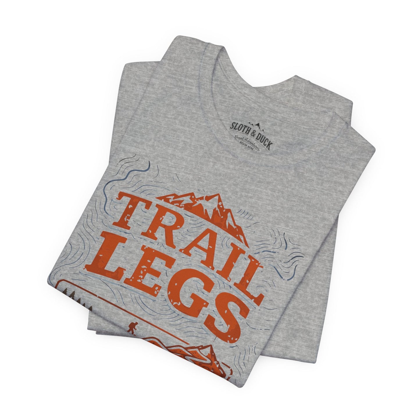Trail Legs Loading T-Shirt | Trail Running & Hiking Tee - Athletic Heather - Sloth & Duck