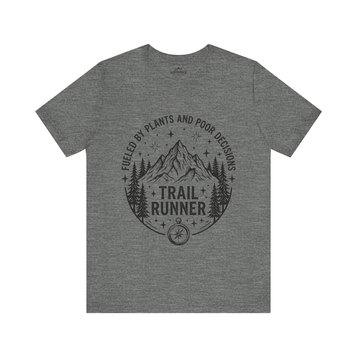 Trail Runner Fueled By Plants Mountain T-Shirt - M - Sloth & Duck