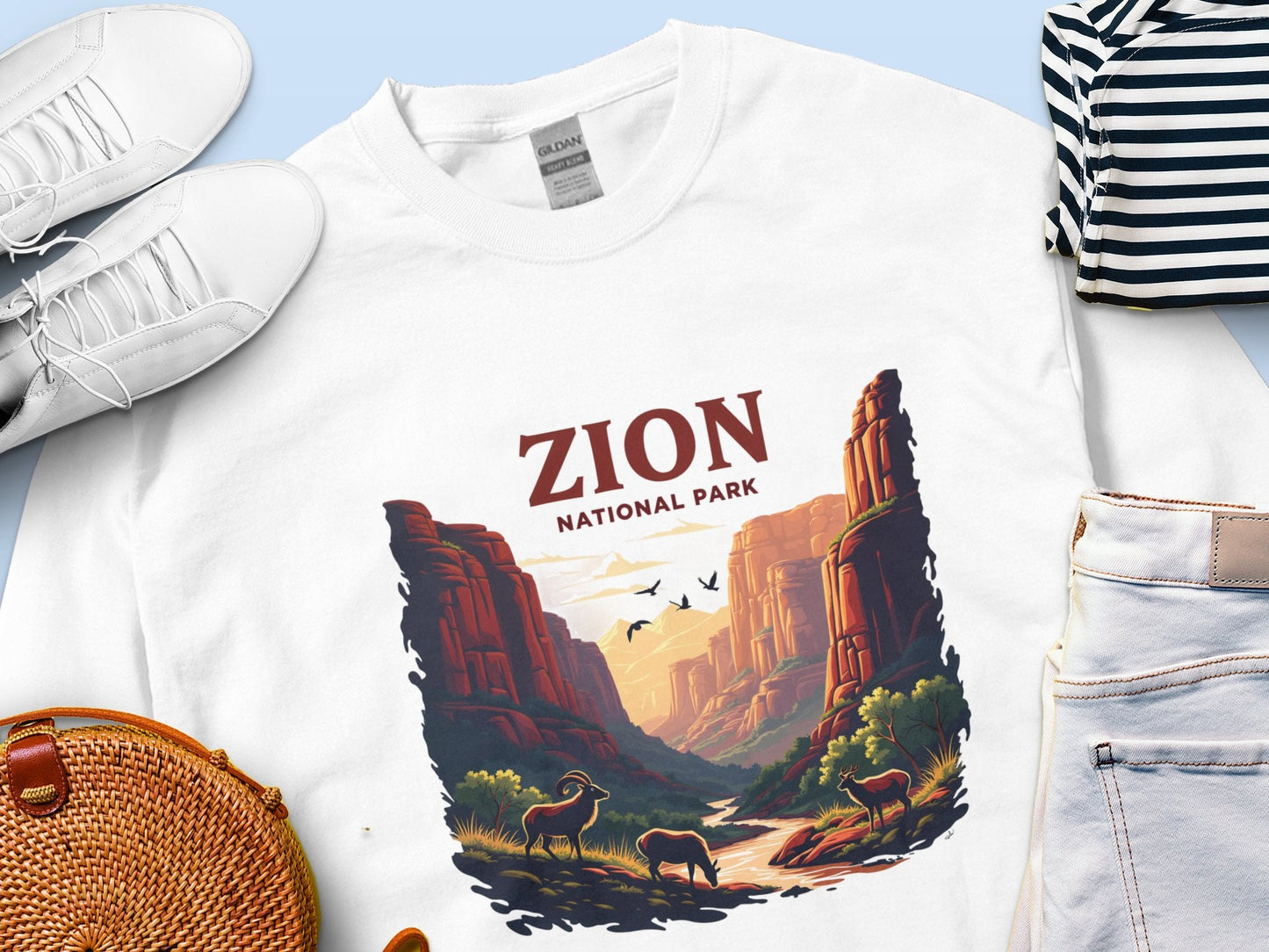 "Zion National Park" Sweatshirt - Sand - Sloth & Duck