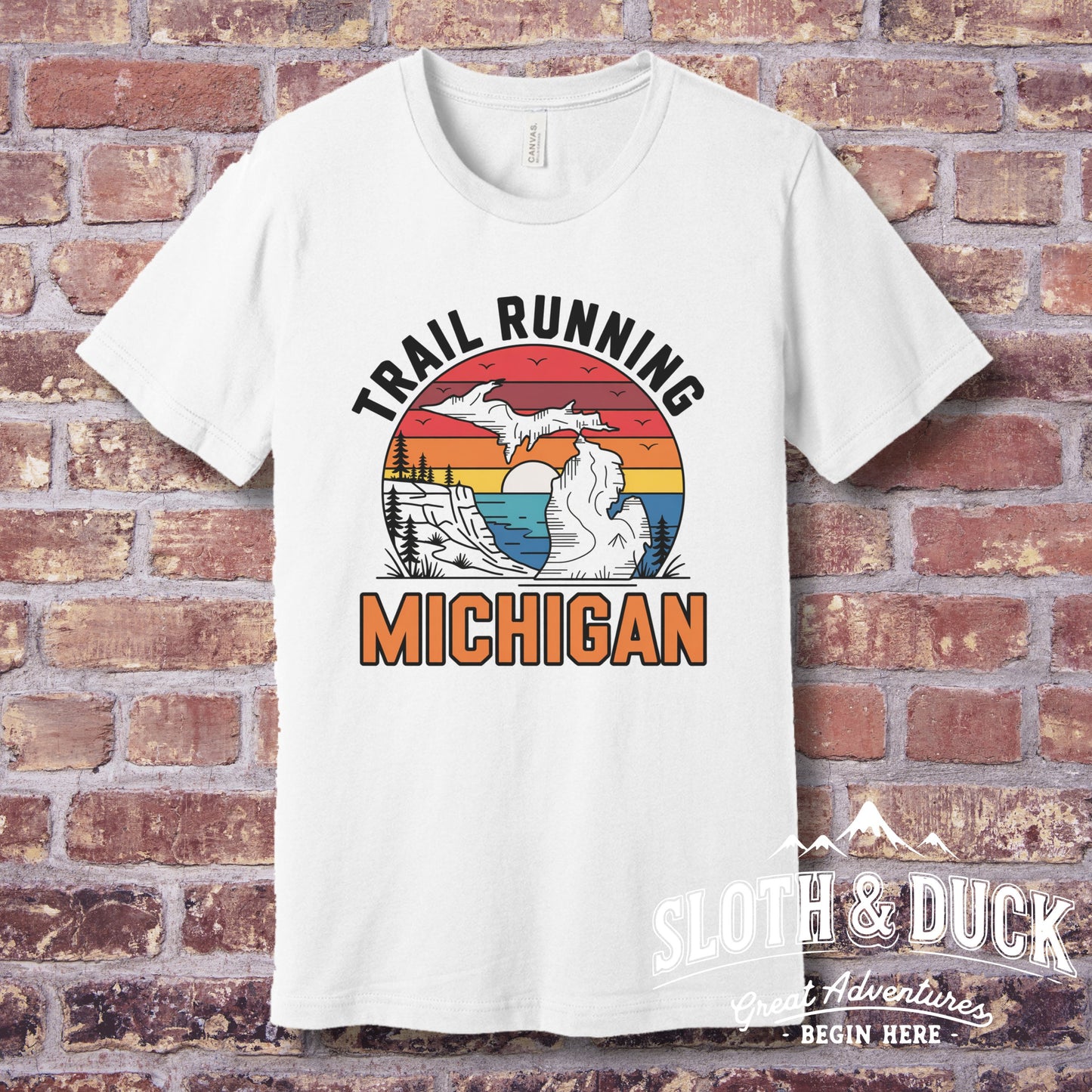 Trail Running Michigan Graphic T-Shirt product type