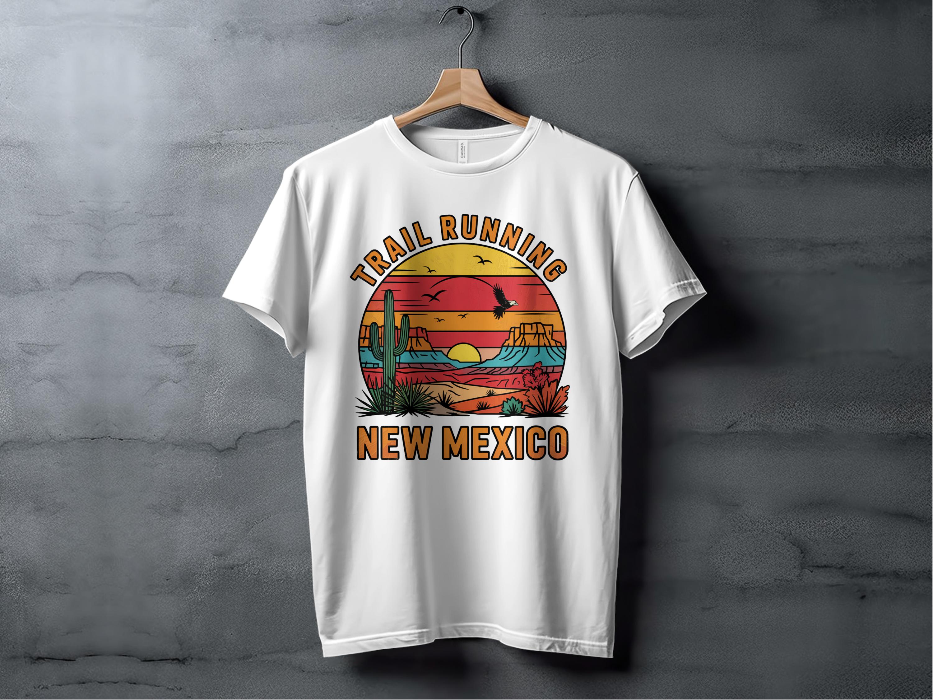 Trail Running New Mexico Graphic Print T-shirt product