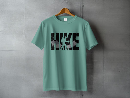 Hike Graphic Design Teal Colored T-Shirt product type