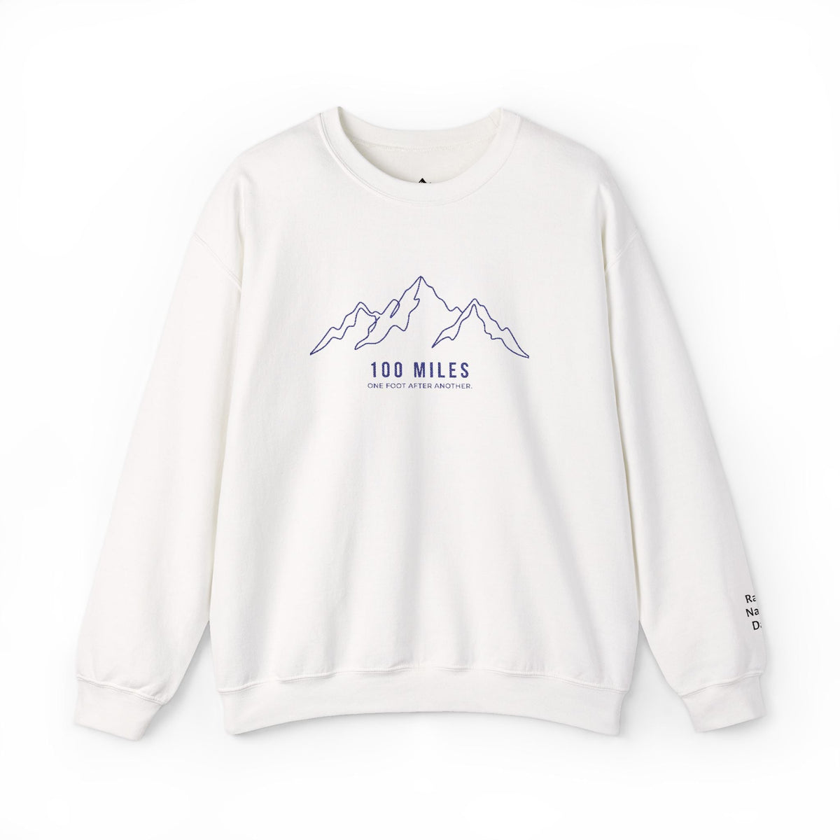 100 Miles Mountain Outline Crewneck Sweatshirt -S - Sloth & Duck