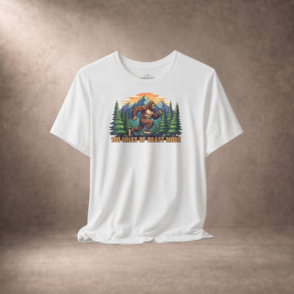 100 Miles Of Beast Mode Running Bigfoot T-Shirt -XS - Sloth & Duck