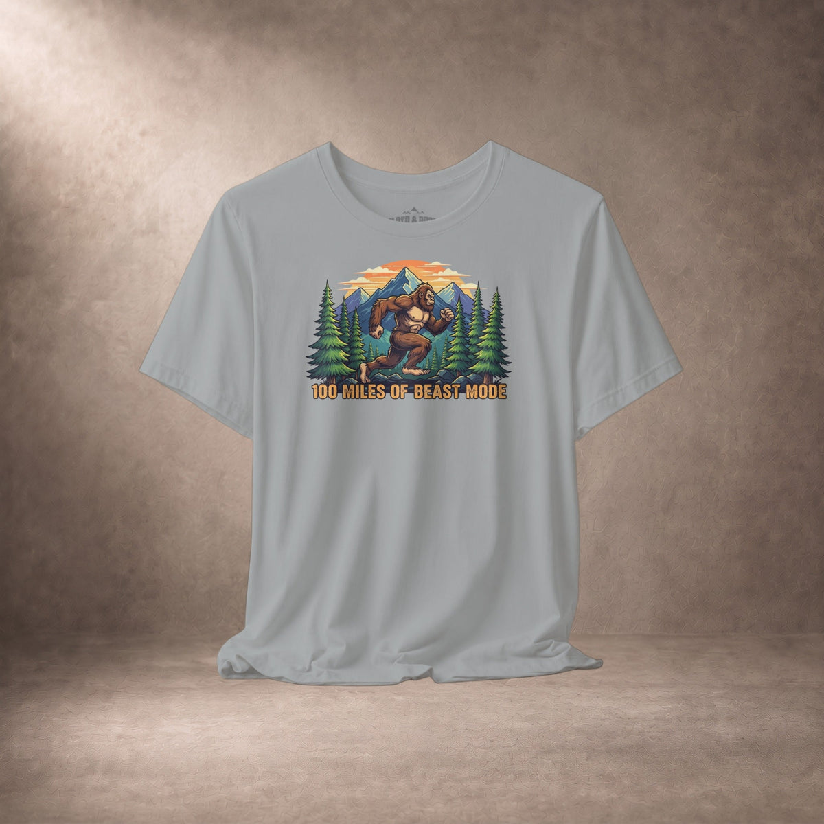 100 Miles Of Beast Mode Running Bigfoot T-Shirt -XS - Sloth & Duck