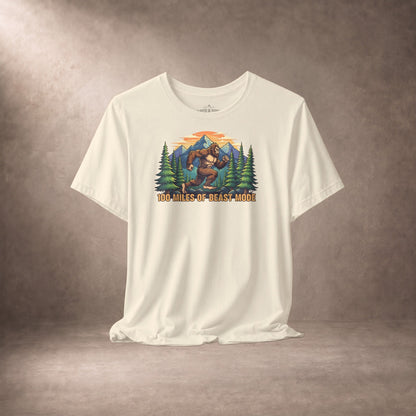 100 Miles Of Beast Mode Running Bigfoot T-Shirt -XS - Sloth & Duck