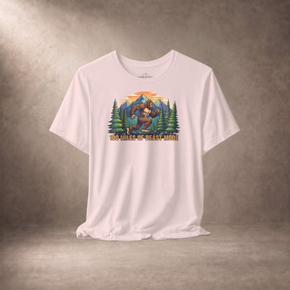 100 Miles Of Beast Mode Running Bigfoot T-Shirt -XS - Sloth & Duck