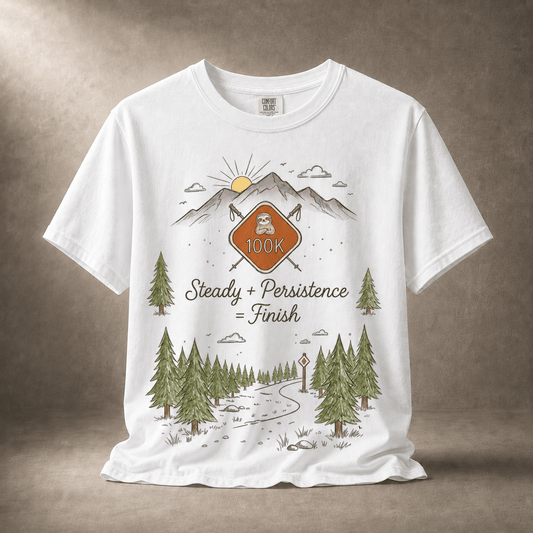 100k Steady Persistence Finish Trail T-Shirt -Butter - Sloth & Duck
