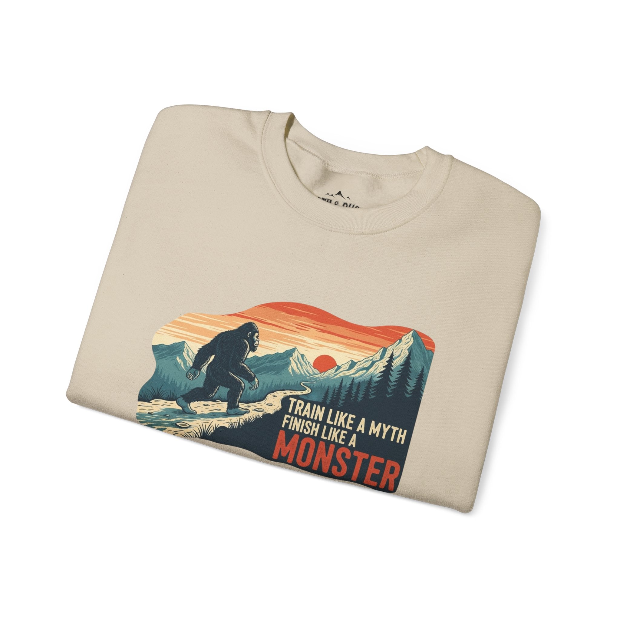 Train Like a Myth, Bigfoot Mountain Running Sweatshirt