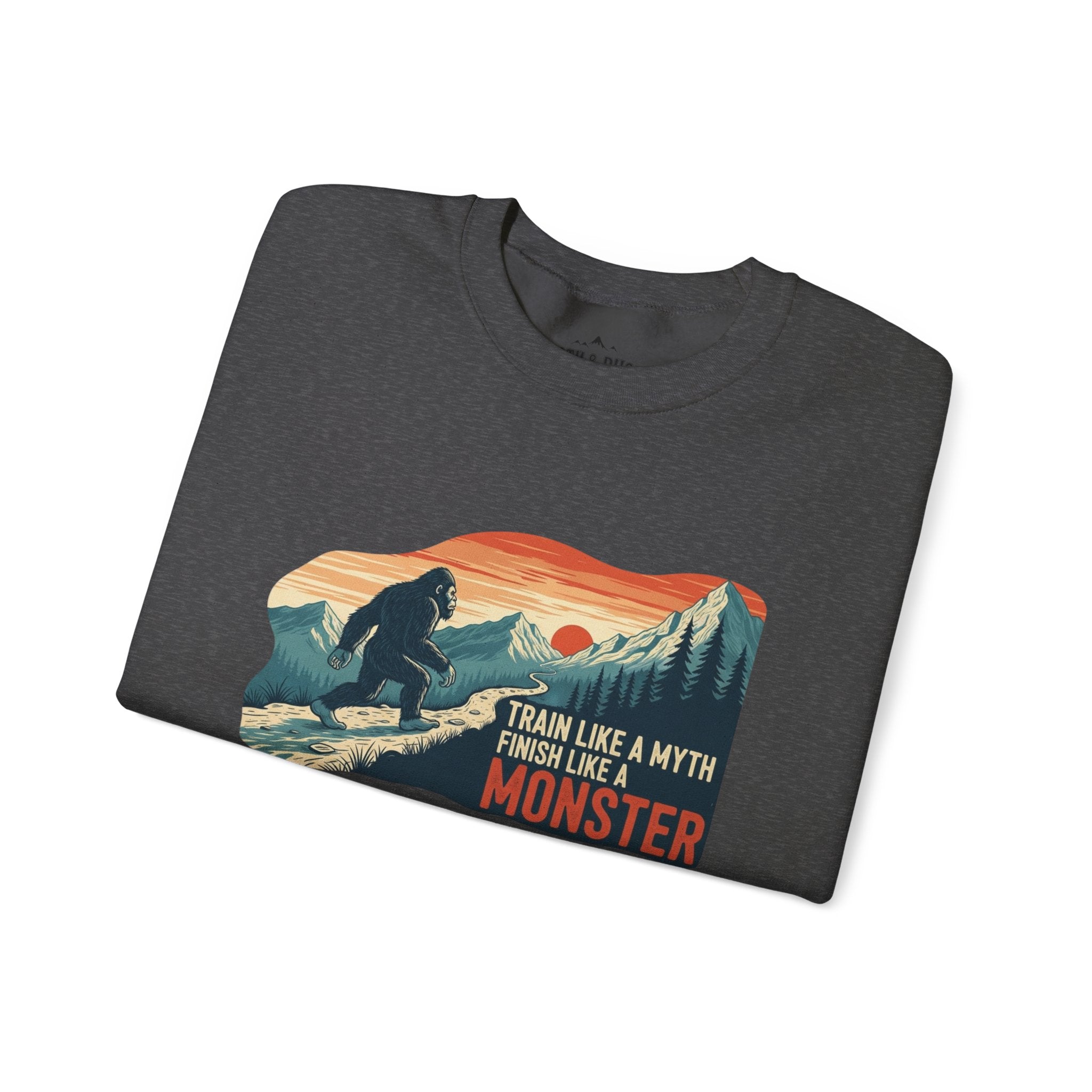 Train Like a Myth, Bigfoot Mountain Running Sweatshirt