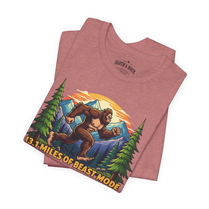 13.1 Miles of Beast Mode Running T-Shirt - Navy - Sloth & Duck