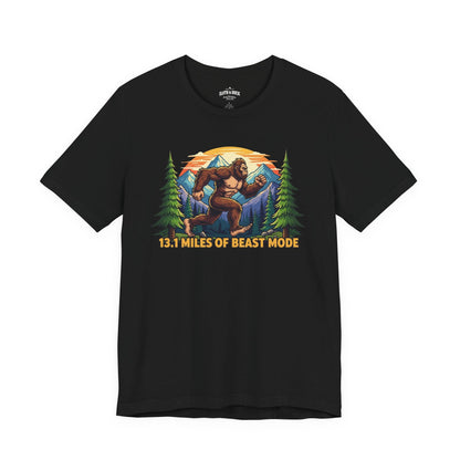 13.1 Miles of Beast Mode Running T-Shirt - Black - Sloth & Duck