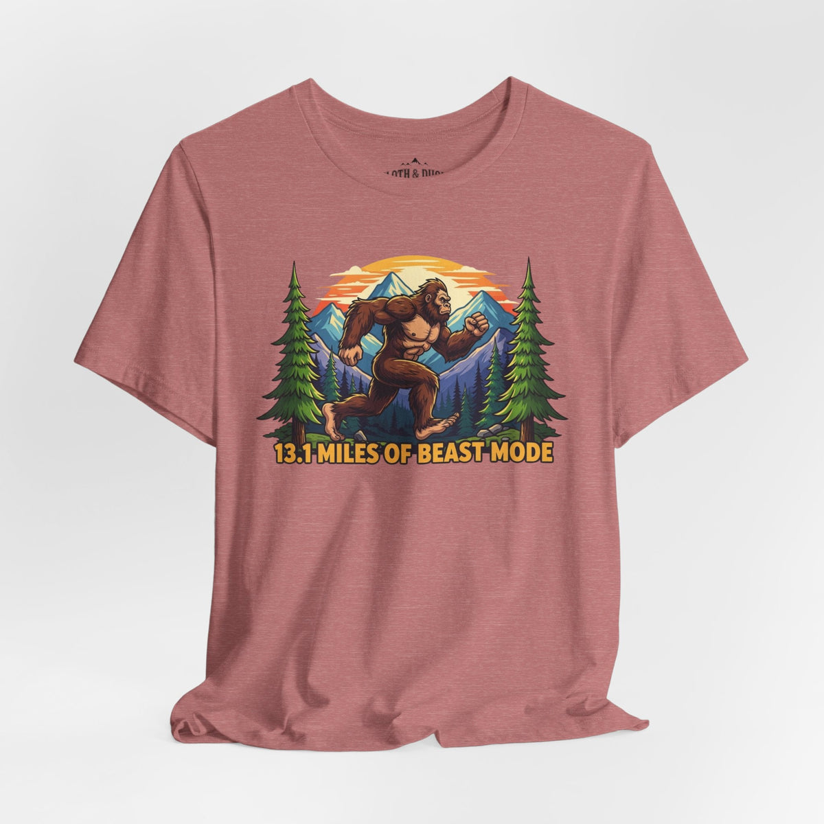 13.1 Miles of Beast Mode Running T-Shirt - Heather Mauve - Sloth & Duck