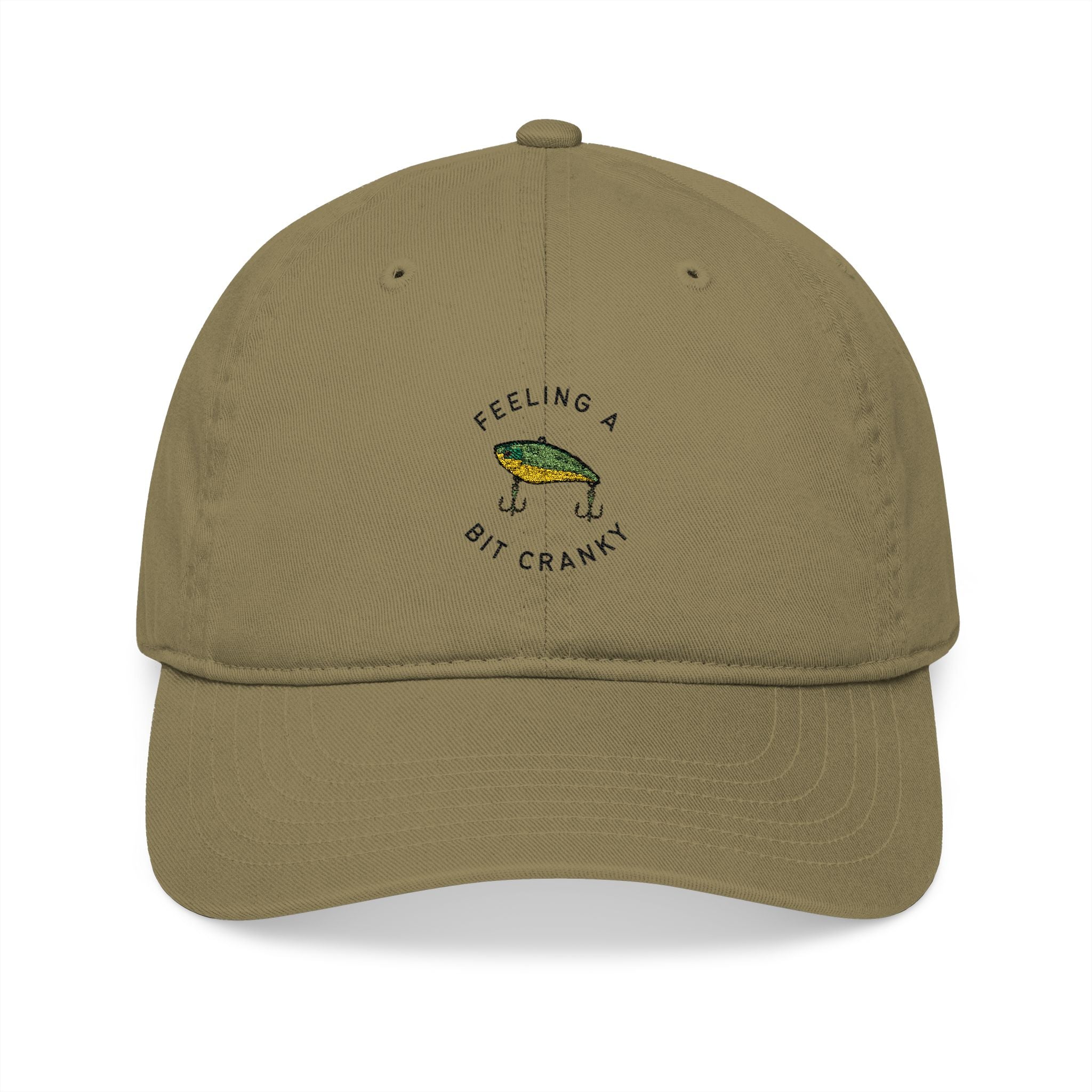 Embroidered Feeling A Bit Cranky Organic Baseball Cap