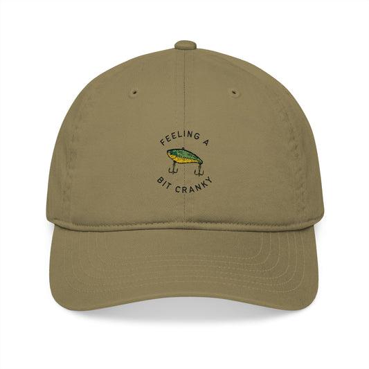 Embroidered "Feeling A Bit Cranky" Organic Baseball Cap