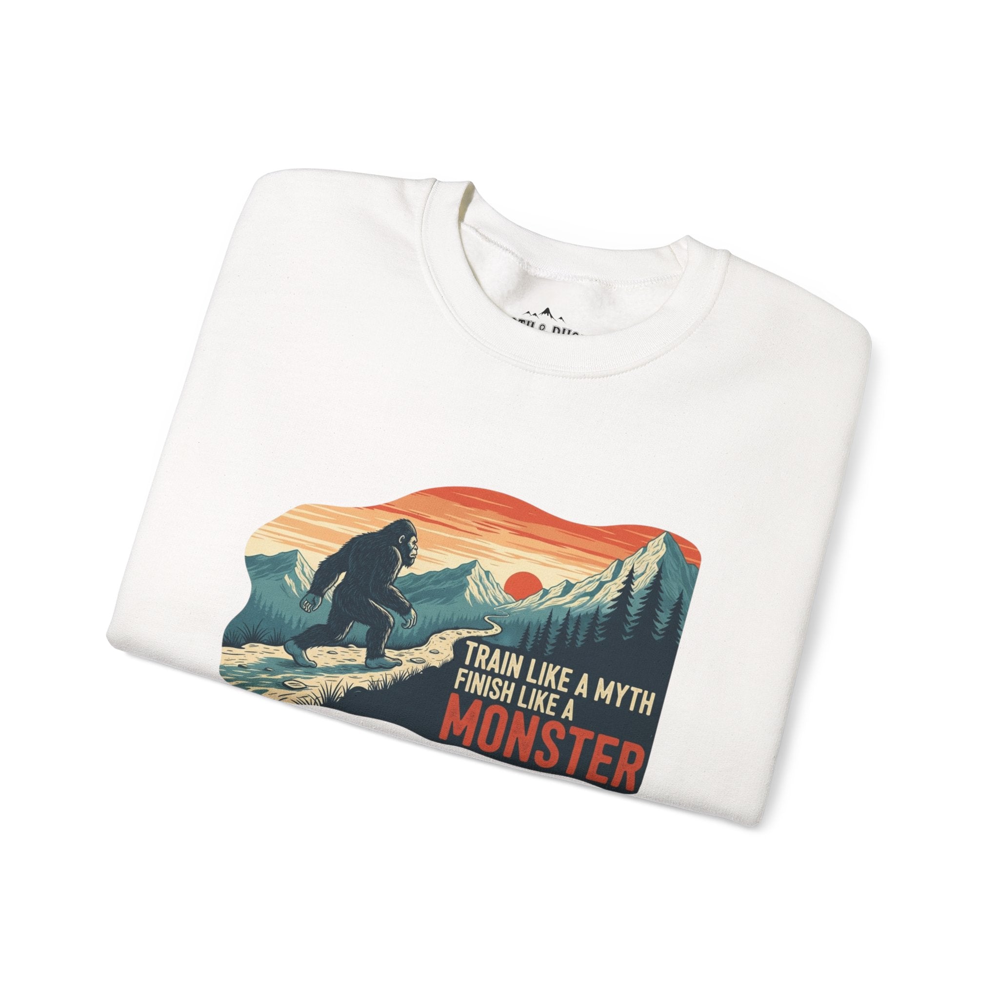 Train Like a Myth, Bigfoot Mountain Running Sweatshirt