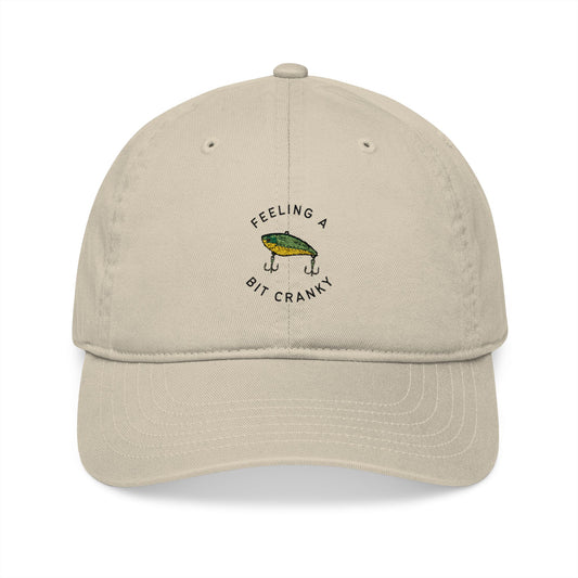 Embroidered Feeling A Bit Cranky Organic Baseball Cap