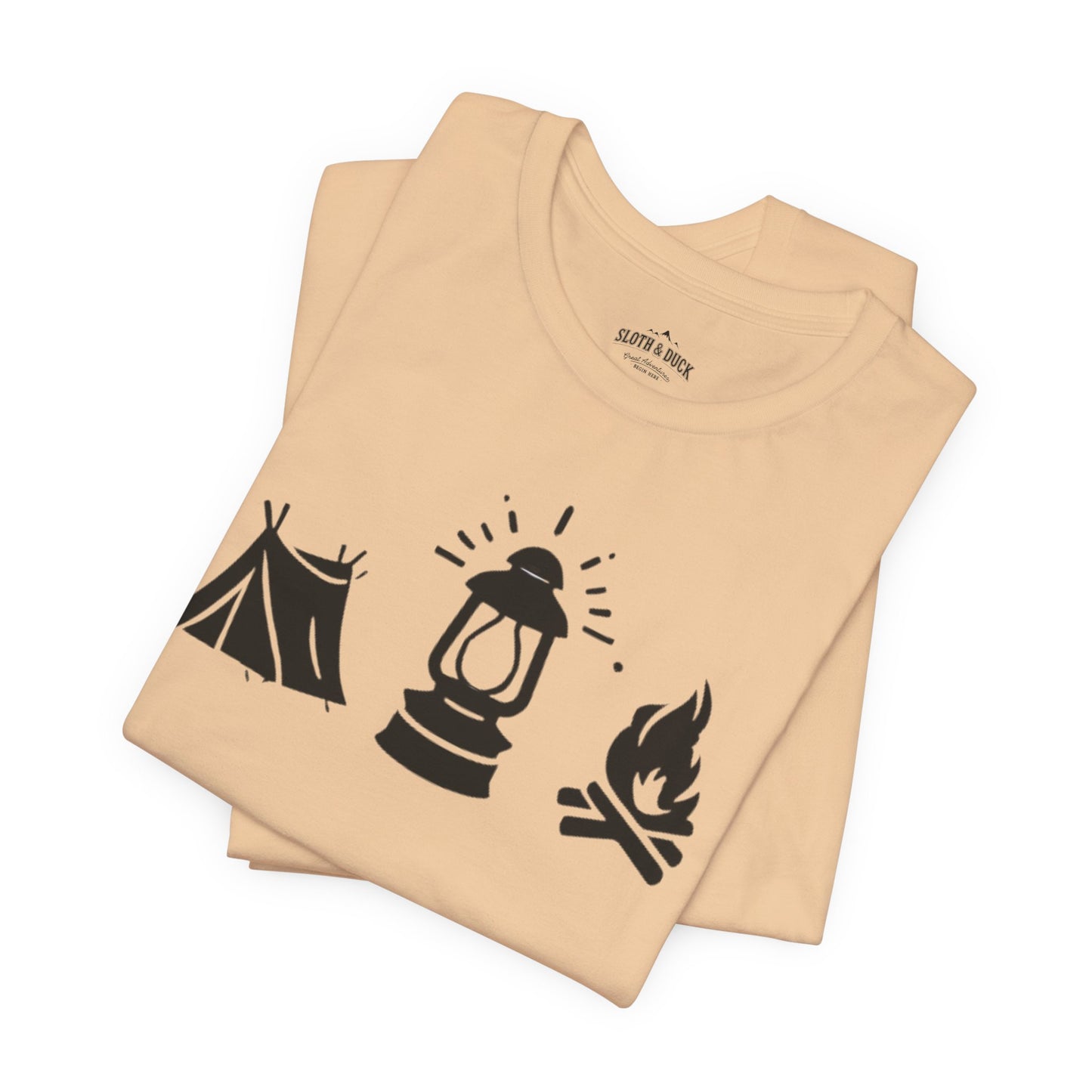 "Tent. Lantern. Campfire." Graphic T-Shirt