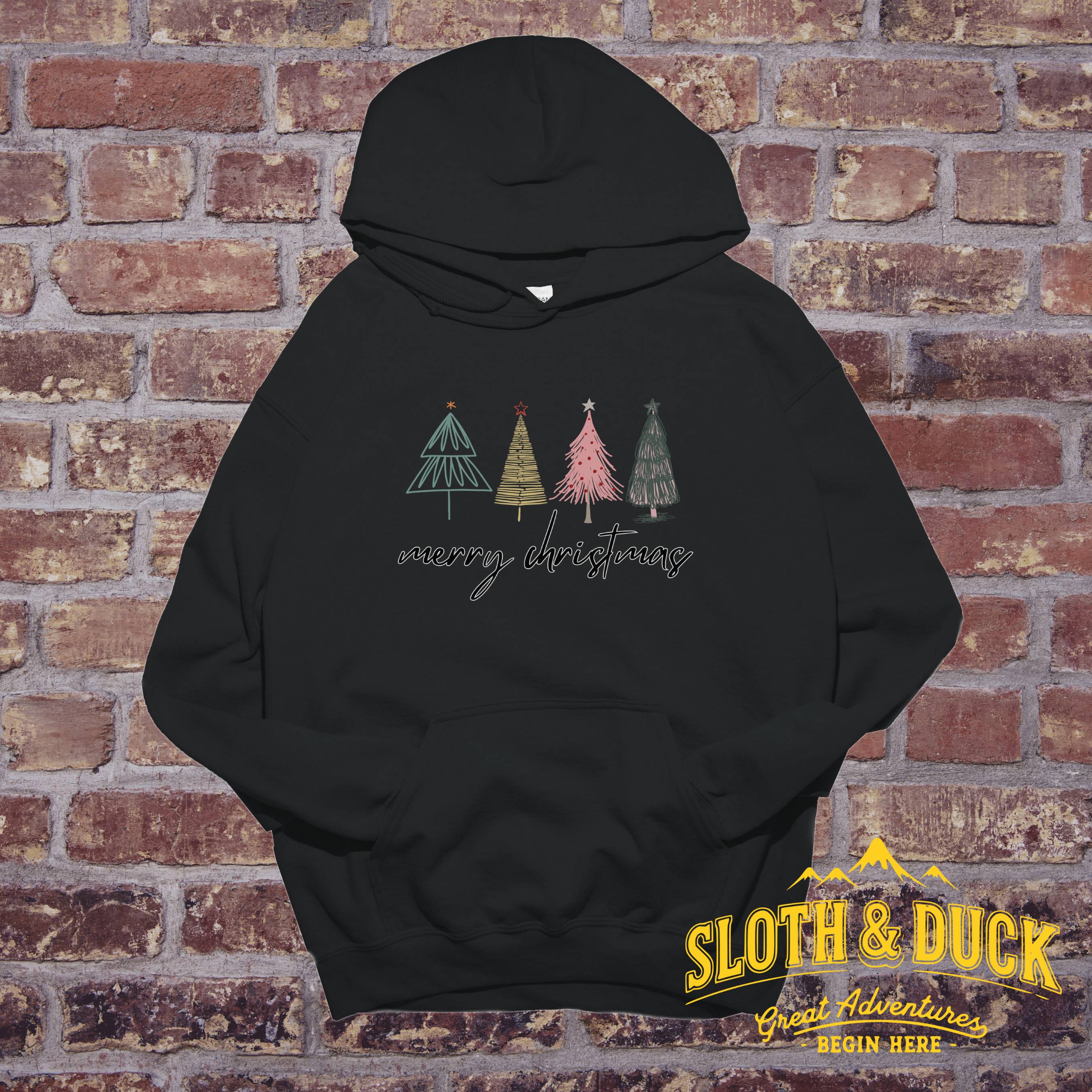 Merry Christmas Trees Unisex Hoodie