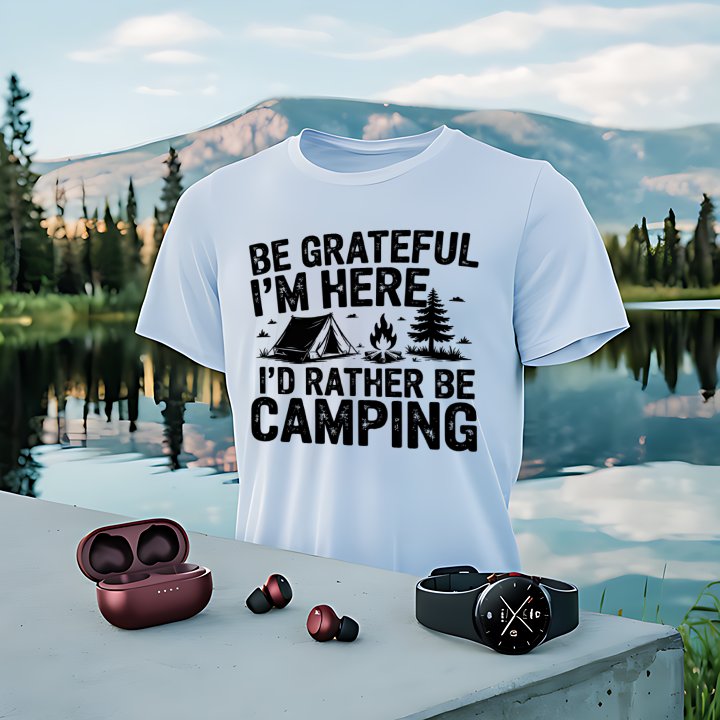 Be Grateful I'm Here I'd Rather Be Camping product type
