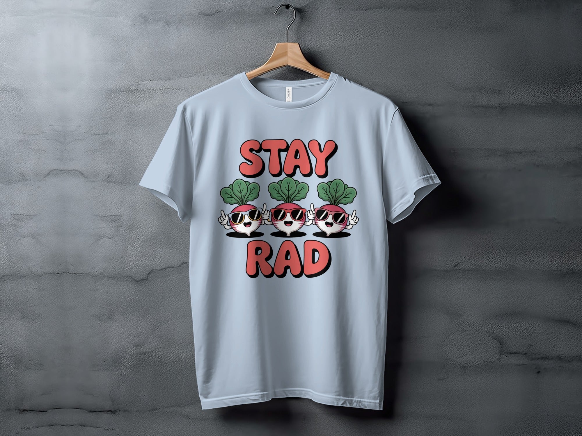 Stay Rad Graphic Tee Fun Cartoon Characters Shirt